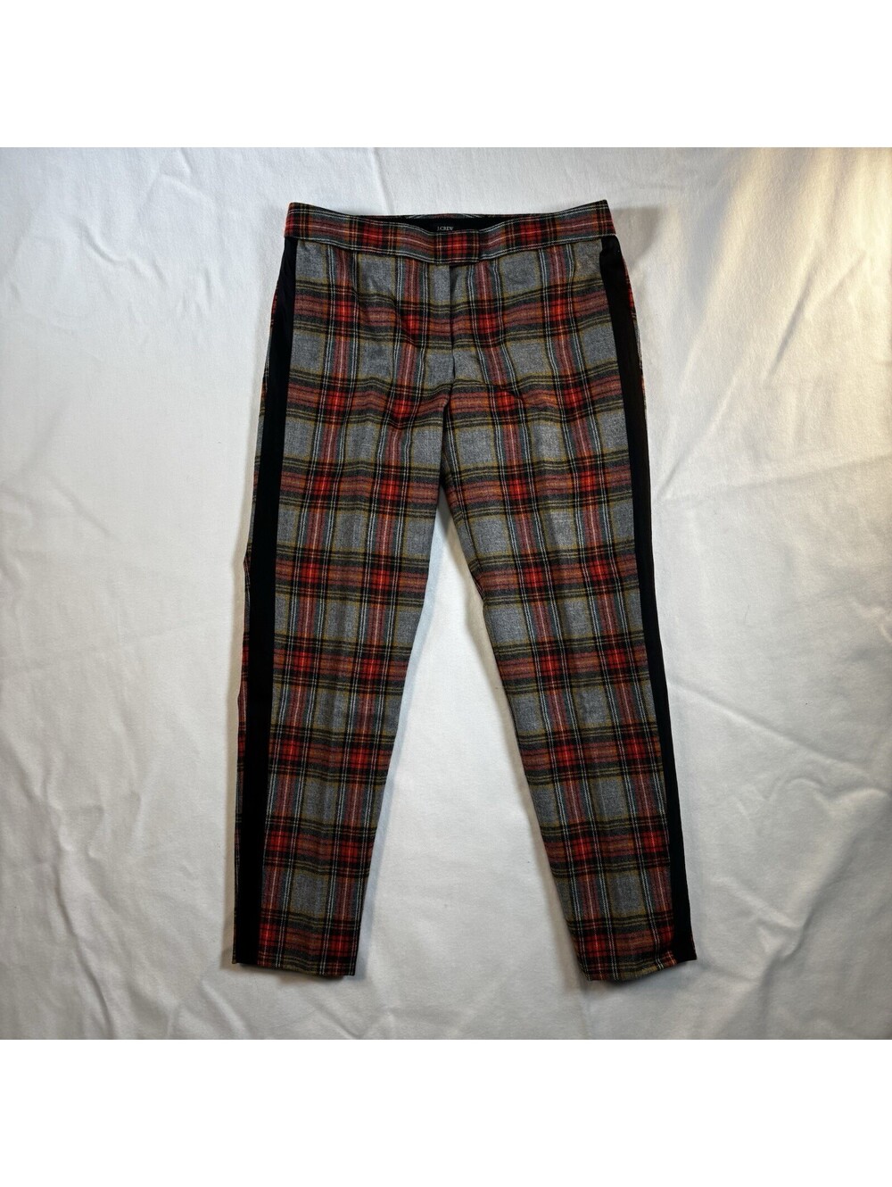Women's J. Crew Tartan Plaid 100% Wool Pants Size 4